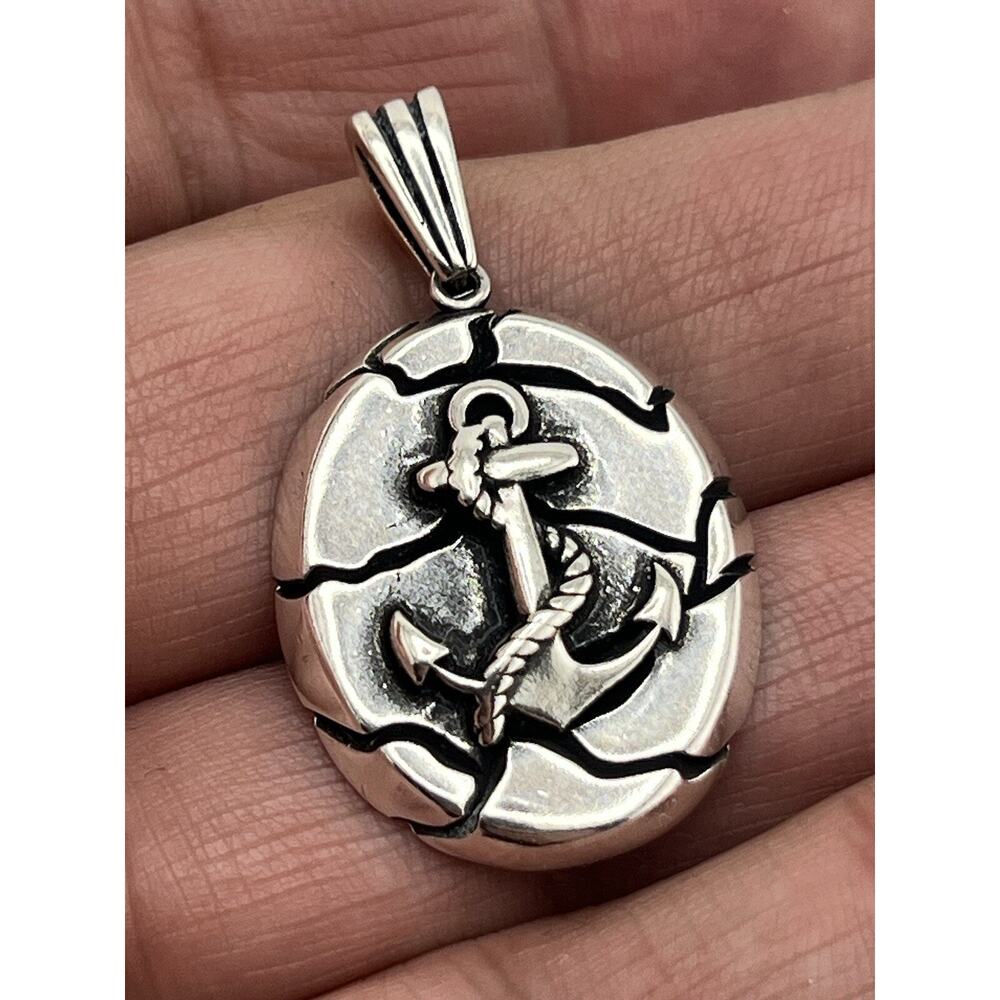 Anchor Sterling Silver 925 Pendant For Necklace